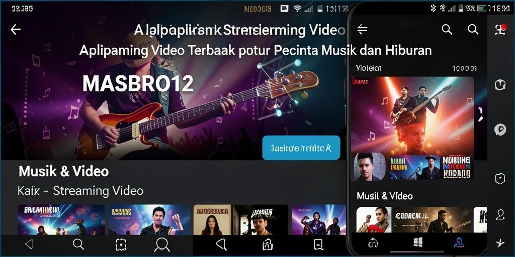 Antarmuka pengguna MASBRO12 yang menarik dan mudah digunakan untuk Streaming Video.