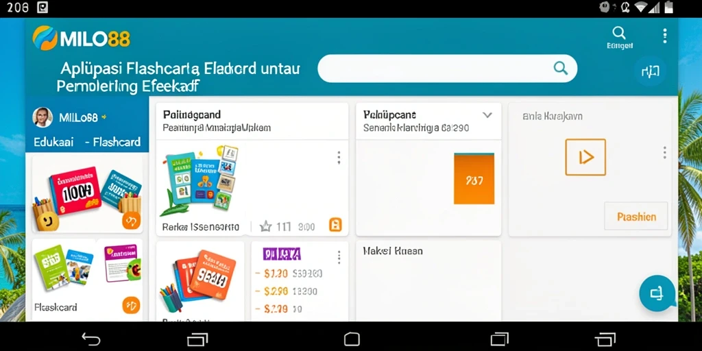 Tampilan antarmuka aplikasi Flashcard yang user-friendly.