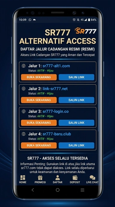 Tampilan link alternatif sr777
