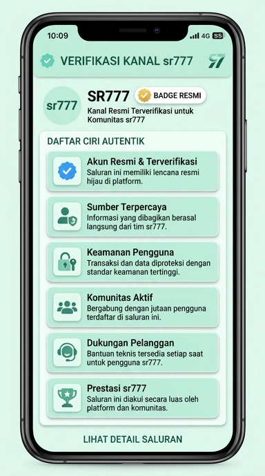 Tampilan kanal resmi sr777